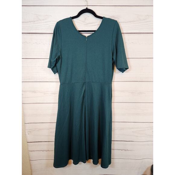 Virginia Dare Womens Solid Green Round-Neck‎ Sheath Dress Size XXL - Picture 2 of 6